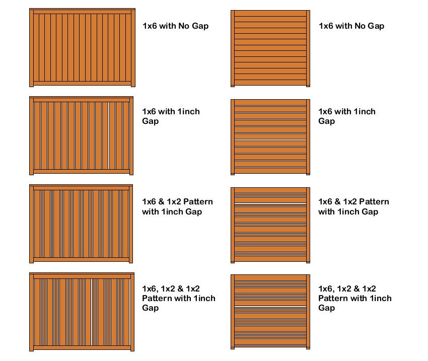 wood fence pickets styles