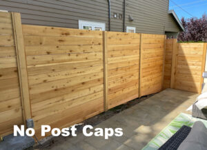 Cedar Fence Style Seattle Horizontal without Post Caps