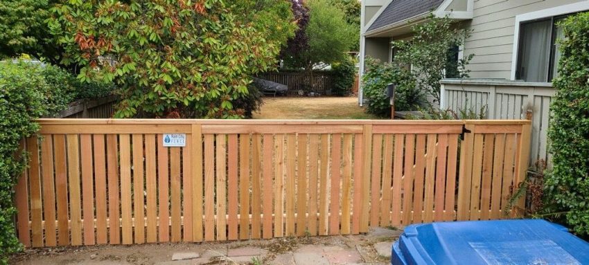 Cedar fence installation by Rain City Fence in Greater Seattle Area